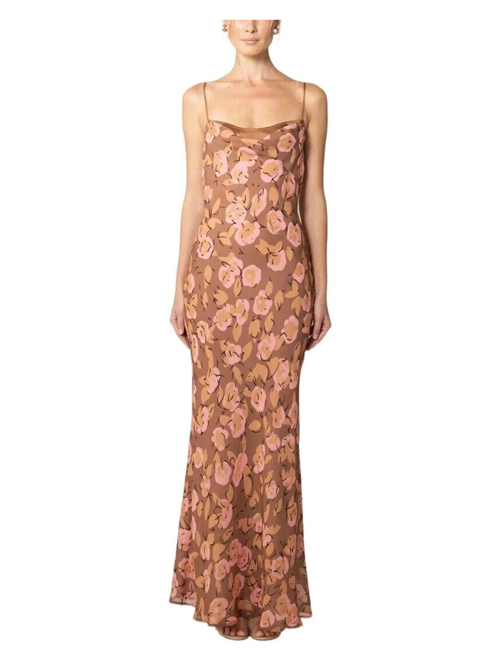 NEW, SAU LEE Gabi Dress in brown Sz 12 #MD2603